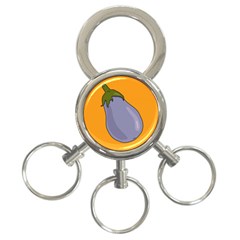 Eggplant Fresh Health 3-ring Key Chain