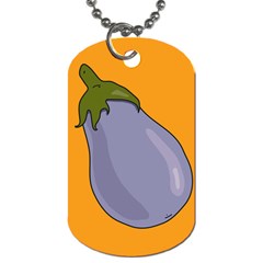 Eggplant Fresh Health Dog Tag (two Sides) by Mariart