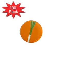 Leek Green Onion 1  Mini Magnets (100 Pack) 