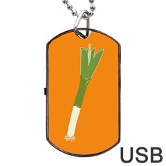 Leek Green Onion Dog Tag Usb Flash (two Sides) by Alisyart