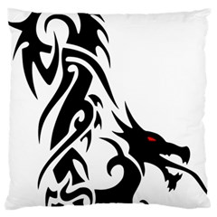 Black Dragon Animal Large Cushion Case (two Sides) by HermanTelo