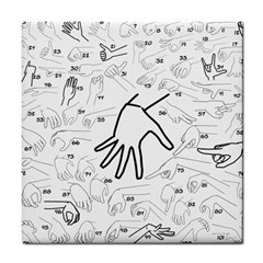 Hands Reference Art Drawing Tile Coaster