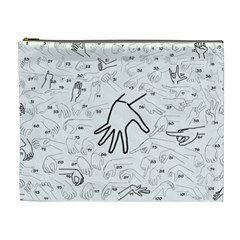 Hands Reference Art Drawing Cosmetic Bag (xl)