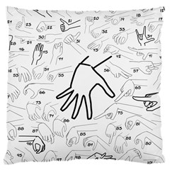 Hands Reference Art Drawing Large Cushion Case (one Side)