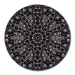 Modern Baroque Print Round Mousepads by dflcprintsclothing