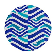 Colored Abstract Print1 Ornament (round) by dflcprintsclothing