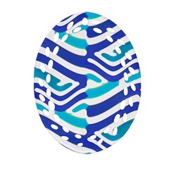 Colored Abstract Print1 Oval Filigree Ornament (two Sides) by dflcprintsclothing