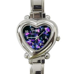 Abstract Atom Background Heart Italian Charm Watch by Mariart