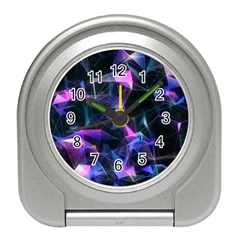 Abstract Atom Background Travel Alarm Clock