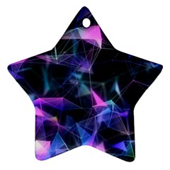 Abstract Atom Background Star Ornament (two Sides)