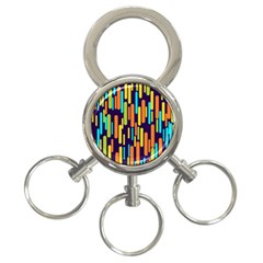 Illustration Abstract Line 3-ring Key Chain
