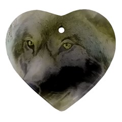 Wolf Evil Monster Ornament (heart) by HermanTelo