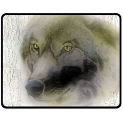 Wolf Evil Monster Double Sided Fleece Blanket (medium)  by HermanTelo