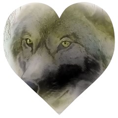 Wolf Evil Monster Wooden Puzzle Heart by HermanTelo