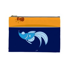 Fish Water Fisherman Cosmetic Bag (large) by HermanTelo