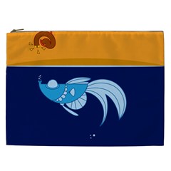 Fish Water Fisherman Cosmetic Bag (xxl) by HermanTelo