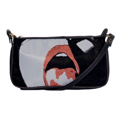 Wide Open And Ready - Kinky Girl Face In The Dark Shoulder Clutch Bag by Casemiro