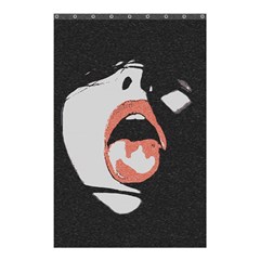 Wide Open And Ready - Kinky Girl Face In The Dark Shower Curtain 48  X 72  (small) 