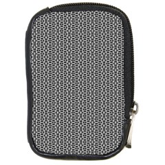 Black And White Triangles Compact Camera Leather Case by Sparkle