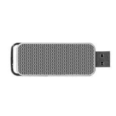 Black And White Triangles Portable Usb Flash (one Side) by Sparkle
