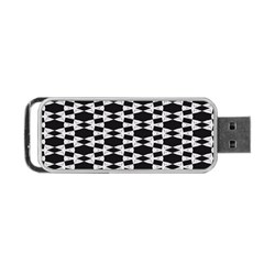 Black And White Triangles Portable Usb Flash (one Side) by Sparkle