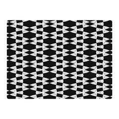 Black And White Triangles Double Sided Flano Blanket (mini)  by Sparkle