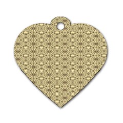 Digital Flowers Dog Tag Heart (one Side) by Sparkle