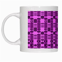 Digital Violet White Mugs