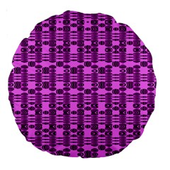 Digital Violet Large 18  Premium Round Cushions by Sparkle