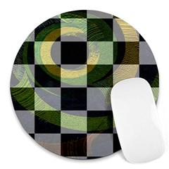 Circle Checks Round Mousepads by Sparkle