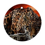 Nature With Tiger Round Ornament (Two Sides) Back