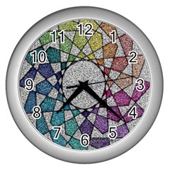 Wirldrawing Wall Clock (silver) by Sparkle