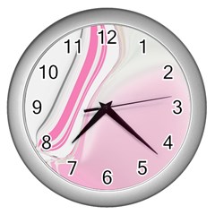 Modern Pink Wall Clock (silver) by Sparkle