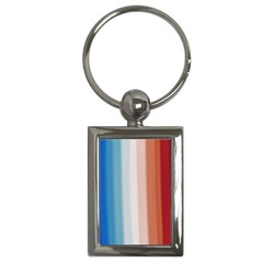 Blue,white Red Key Chain (rectangle) by Sparkle