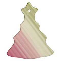 Pink Green Christmas Tree Ornament (two Sides) by Sparkle