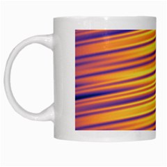 Orange Strips White Mugs