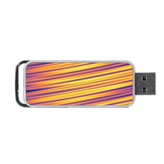 Orange Strips Portable Usb Flash (one Side) by Sparkle