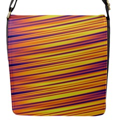 Orange Strips Flap Closure Messenger Bag (s) by Sparkle