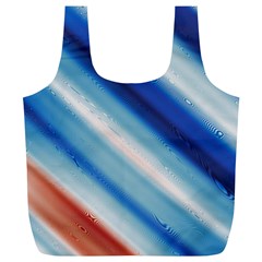 Blue White Full Print Recycle Bag (xl) by Sparkle