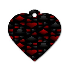 Digital Cards Dog Tag Heart (one Side) by Sparkle
