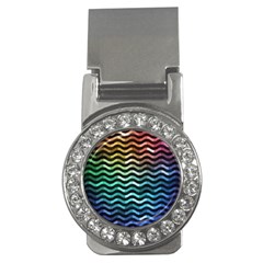 Digital Waves Money Clips (cz)  by Sparkle