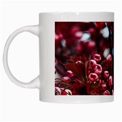 Red Floral White Mugs