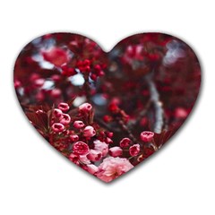 Red Floral Heart Mousepads by Sparkle