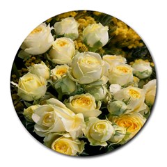 Yellow Roses Round Mousepads by Sparkle