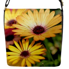 Yellow Flowers Flap Closure Messenger Bag (s) by Sparkle