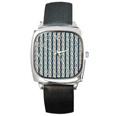 Geometry Colors Square Metal Watch