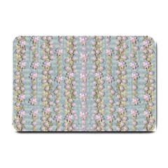 Summer Florals In The Sea Pond Decorative Small Doormat  by pepitasart