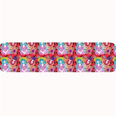 Blue Haired Girl Pattern Red Large Bar Mats