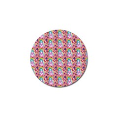 Blue Haired Girl Pattern Pink Golf Ball Marker (10 Pack)