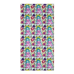 Blue Haired Girl Pattern Blue Shower Curtain 36  X 72  (stall)  by snowwhitegirl